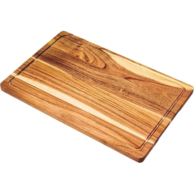 Planche à découper en acacia à rainure à jus
