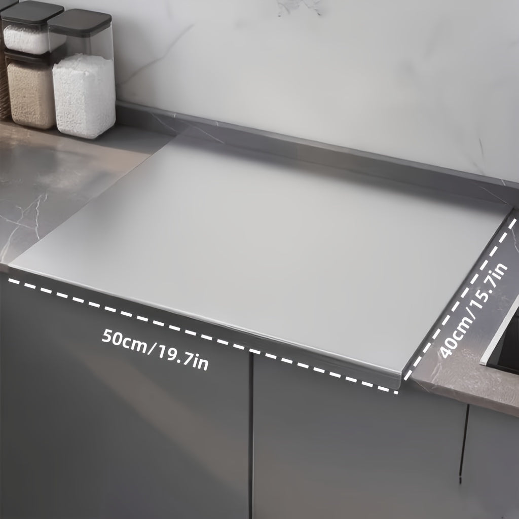 Grande planche à découper en inox réversible — 60 x 40 cm