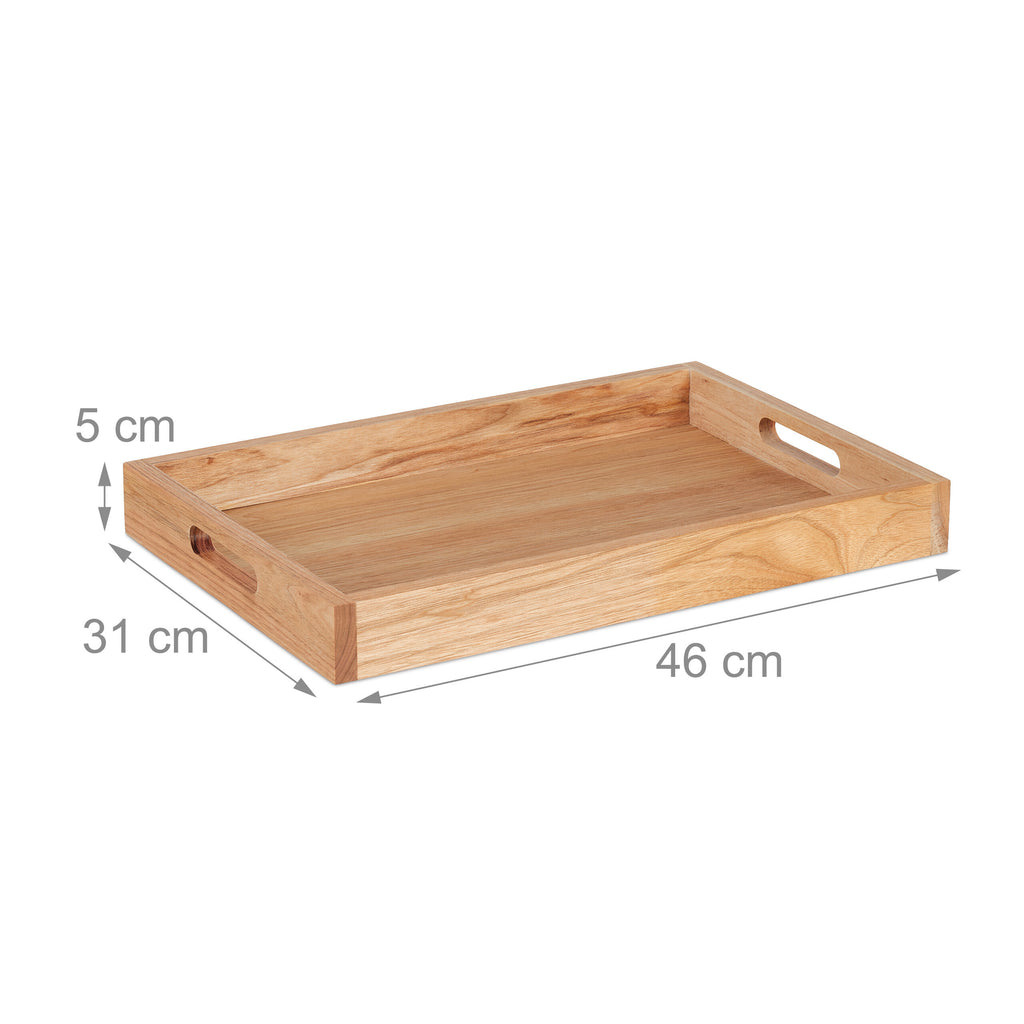Plateau de service en bois — 31 cm de diamètre