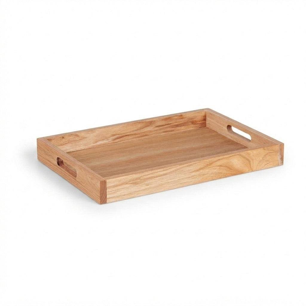 Plateau de service en bois — 31 cm de diamètre
