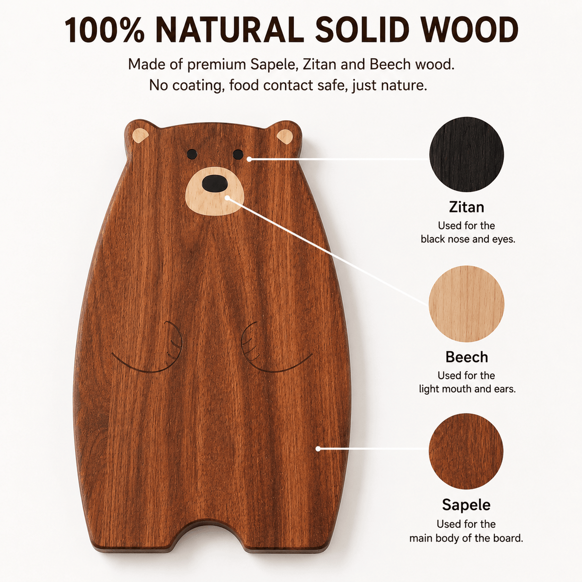 Planche à découper en bois pour service et plateau