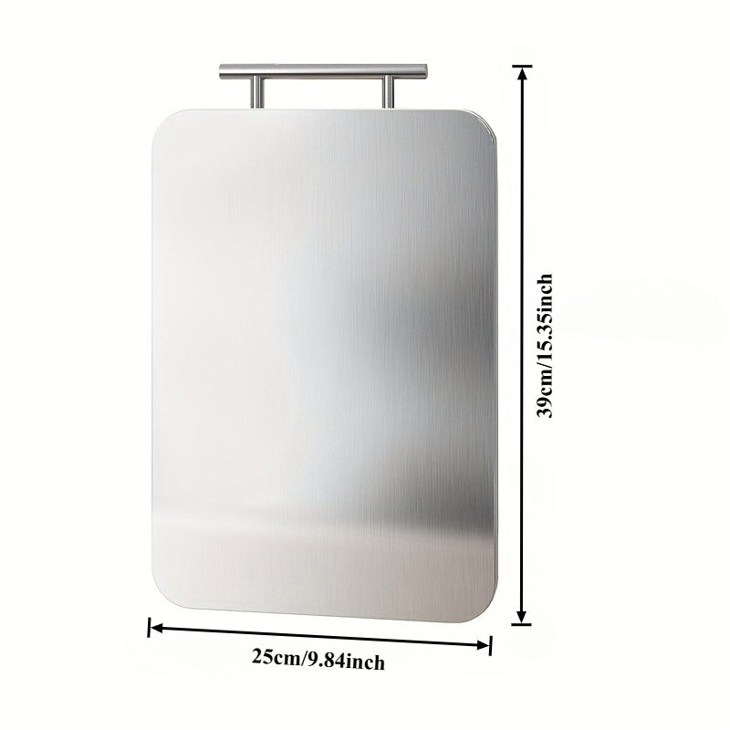 Planche à découper en inox à rainure à jus