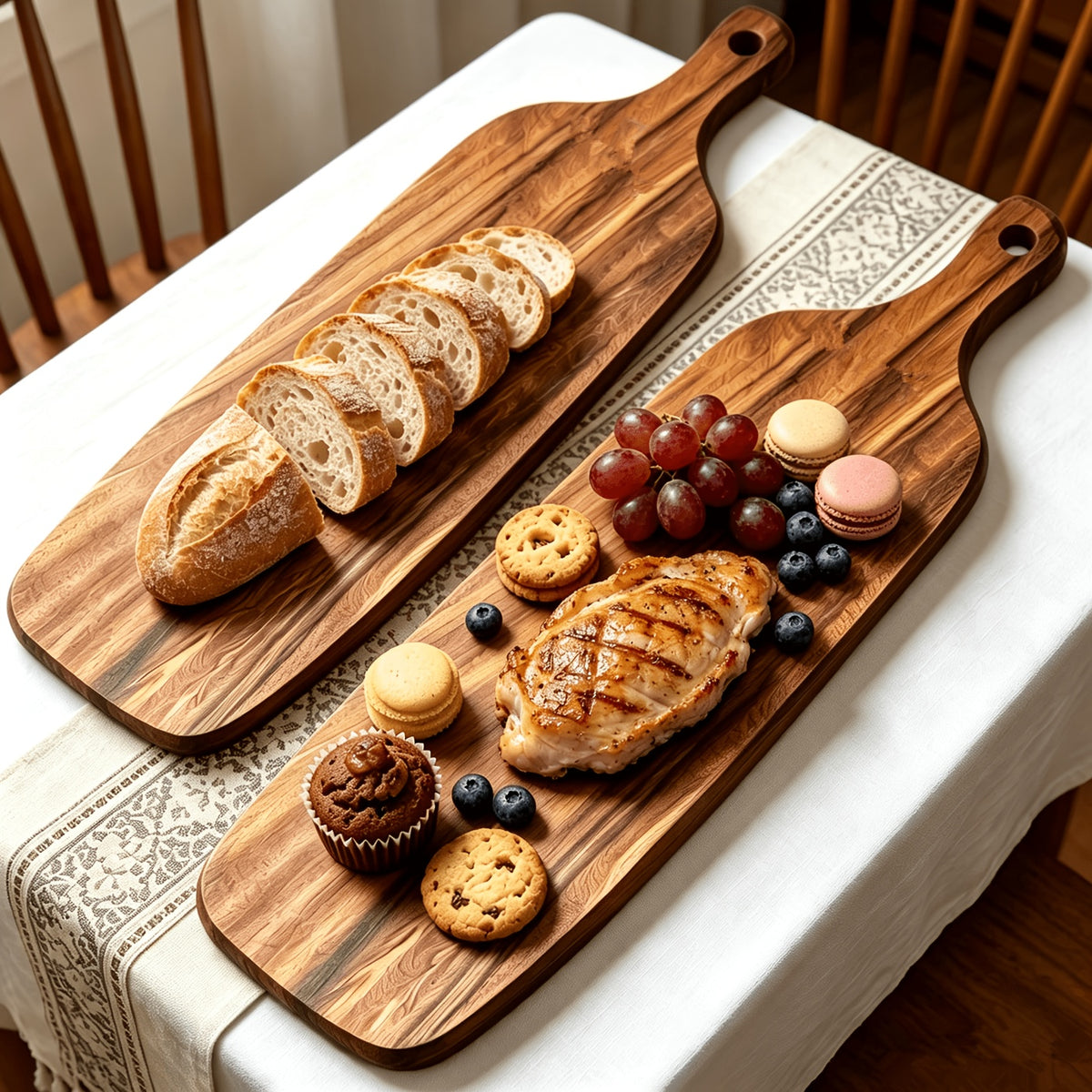 Assiette en bois d'acacia / 2 pièces Image