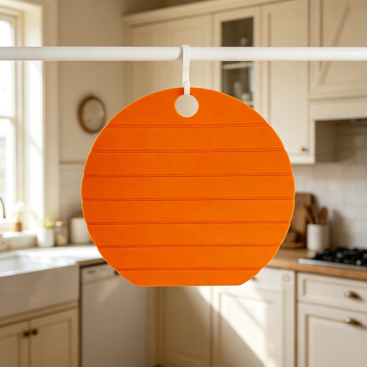 Semicirculaire, pliable, orange Image