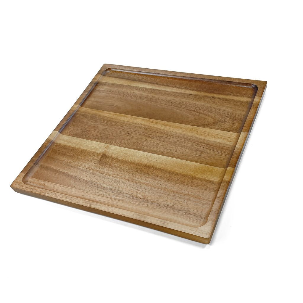 Plateau de petit-déjeuner en bois — 30 x 30 cm
