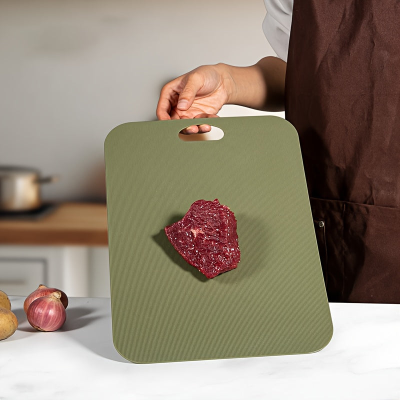 Planche à découper en plastique réversible pour viande et poisson