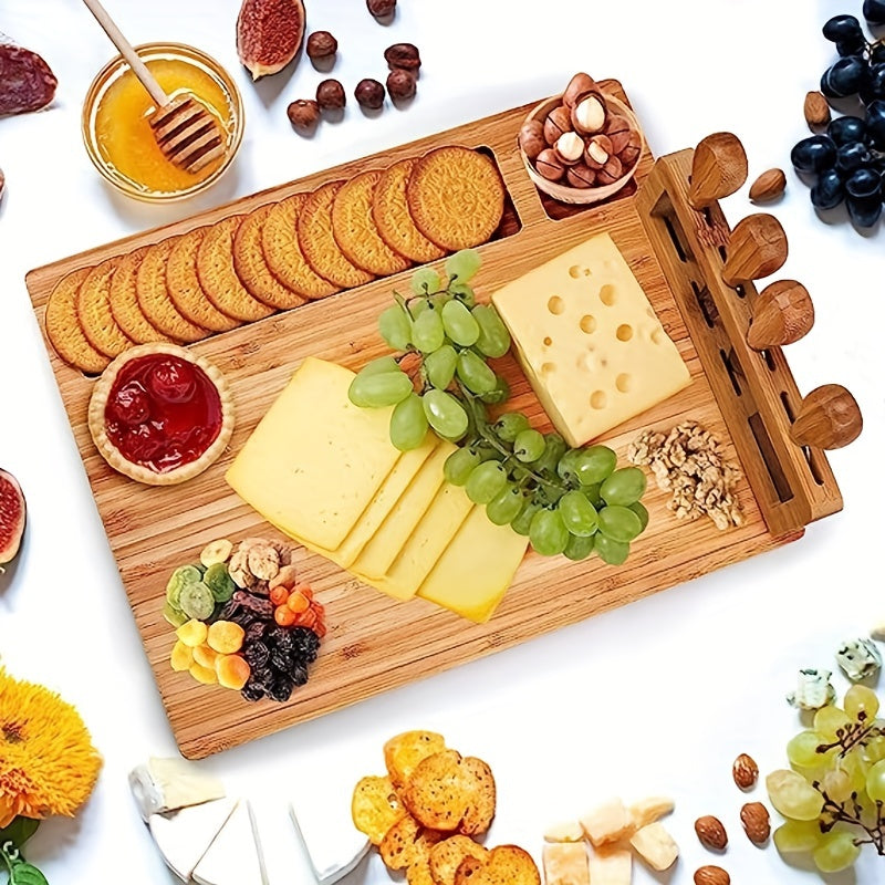 Plateau à fromage en bambou de Noël