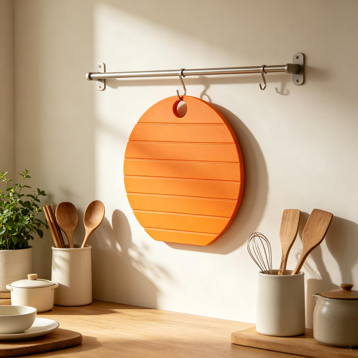 Planche à découper ronde en plastique pliable