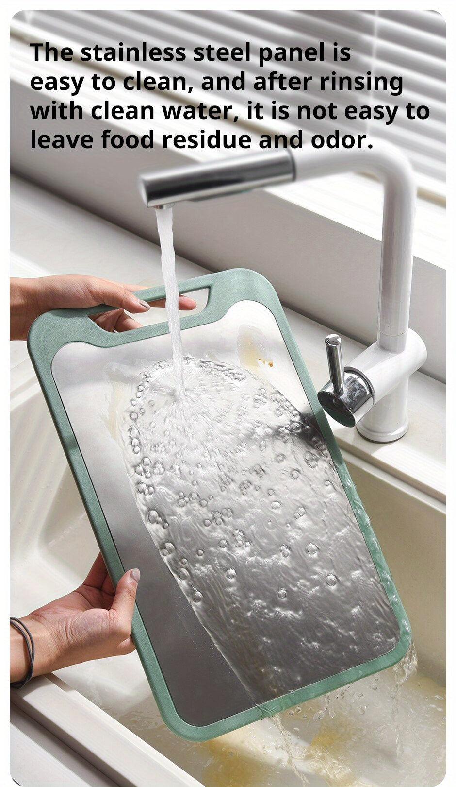 Planche à découper en inox à rainure à jus antidérapante pour professionnelle