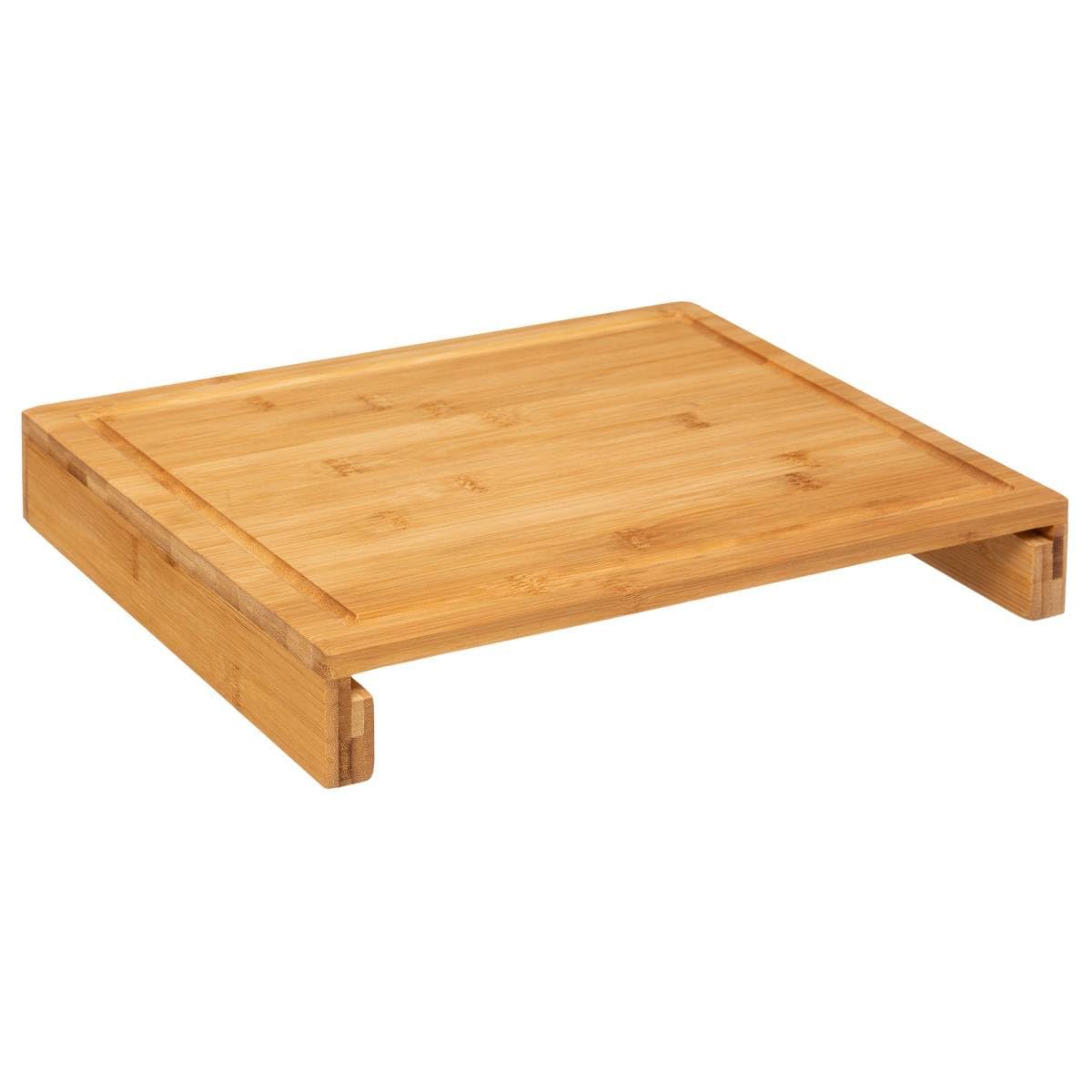 Planche à découper en bambou avec bac — 38 x 35 cm