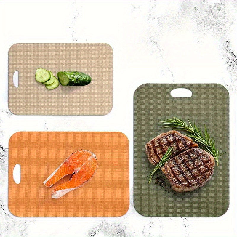 Planche à découper en plastique réversible pour viande et poisson