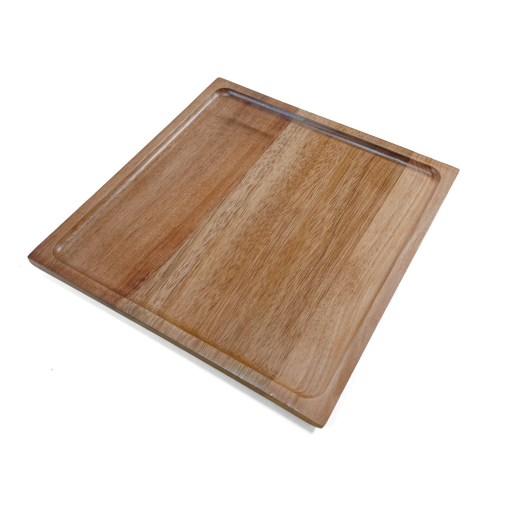 Plateau de petit-déjeuner en bois — 30 x 30 cm