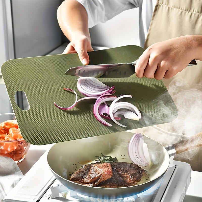 Planche à découper en plastique réversible pour viande et poisson
