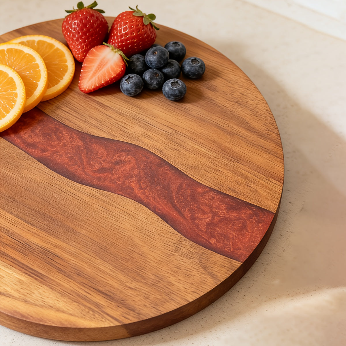 Planche à découper ronde en acacia