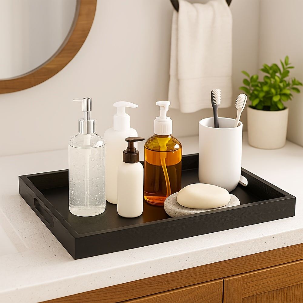 Plateau de service en bambou avec support pour service et plateau multifonction
