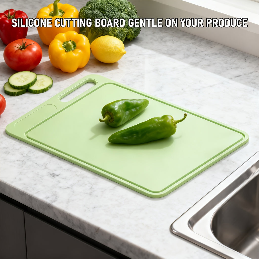 Planche à découper en plastique à rainure à jus