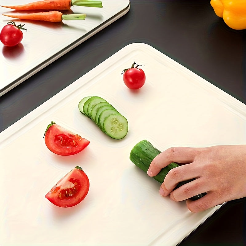 Planche à découper en inox réversible