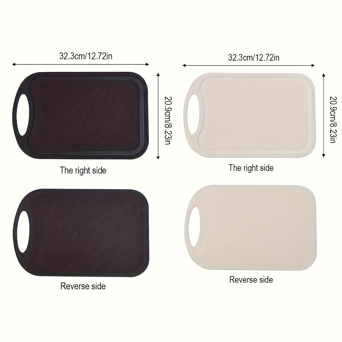 Planche à découper en plastique — lot de 2 — modèle 1
