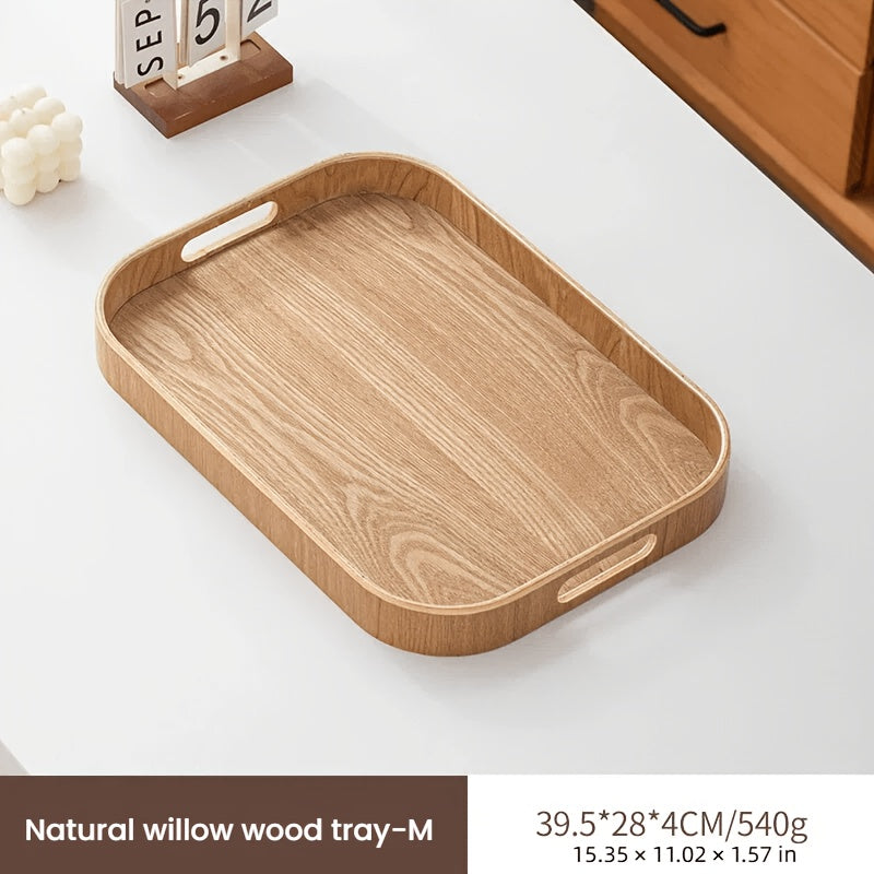 Plateau en bois de saule naturel - M