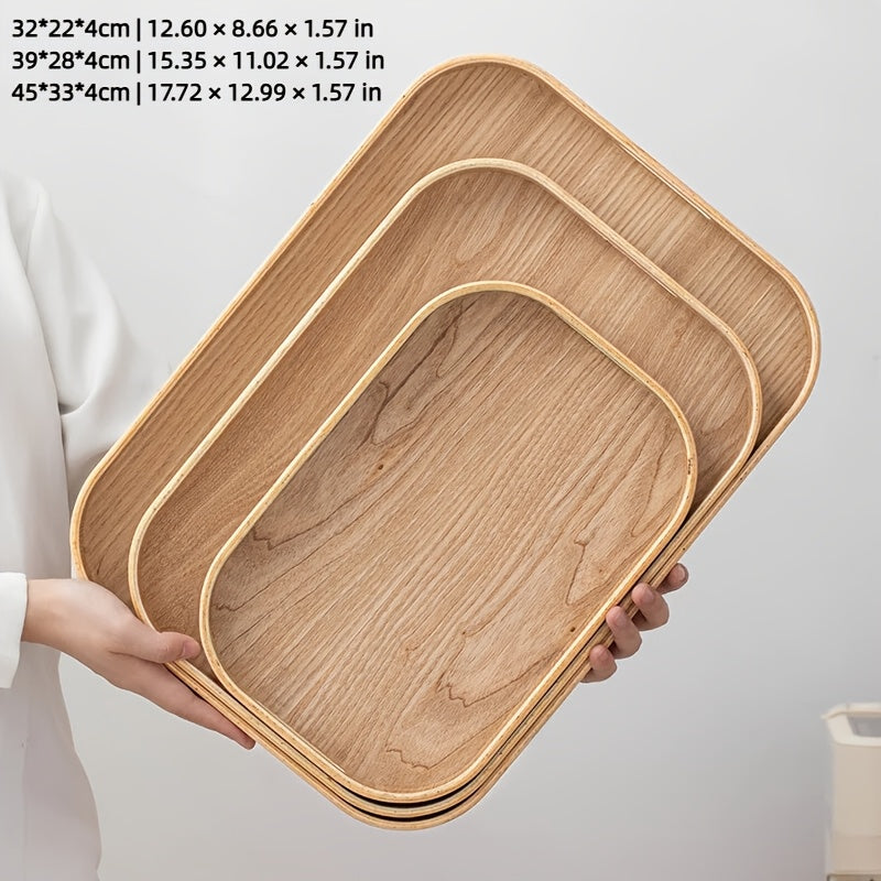 Plateau décoratif en bois avec support