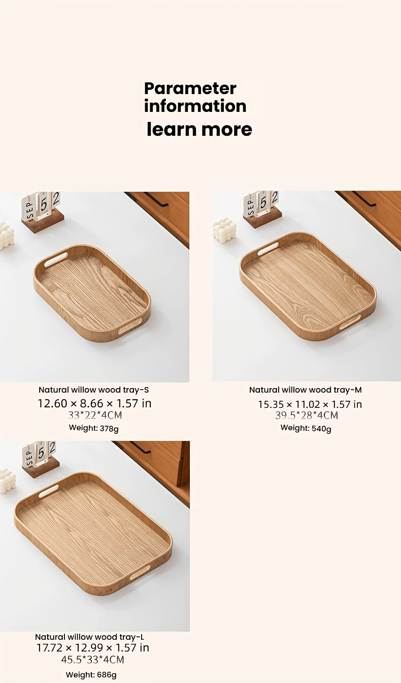 Plateau décoratif en bois avec support