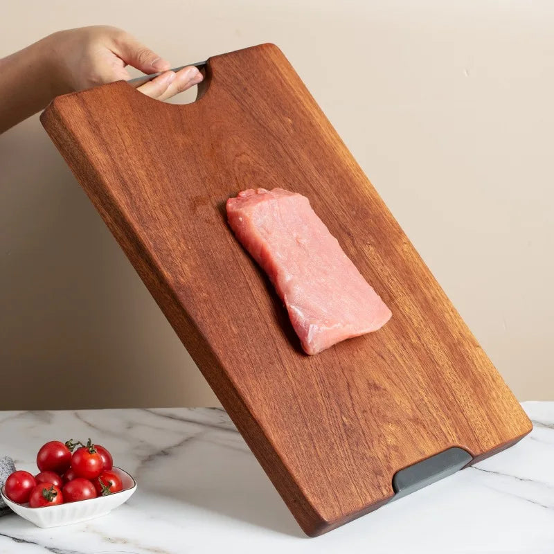 Planche à découper en bois réversible