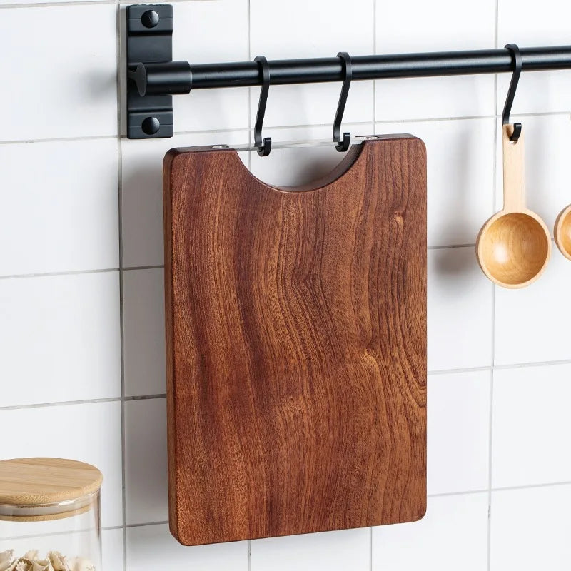 Planche à découper en bois réversible