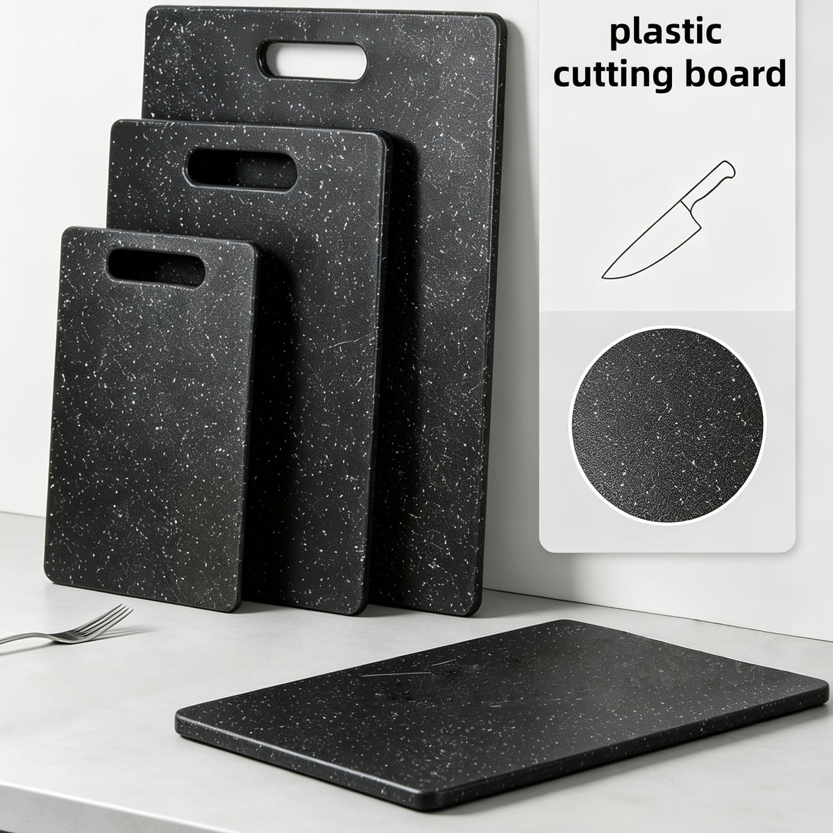 Planche à découper en plastique pour viande et poisson — lot de 2
