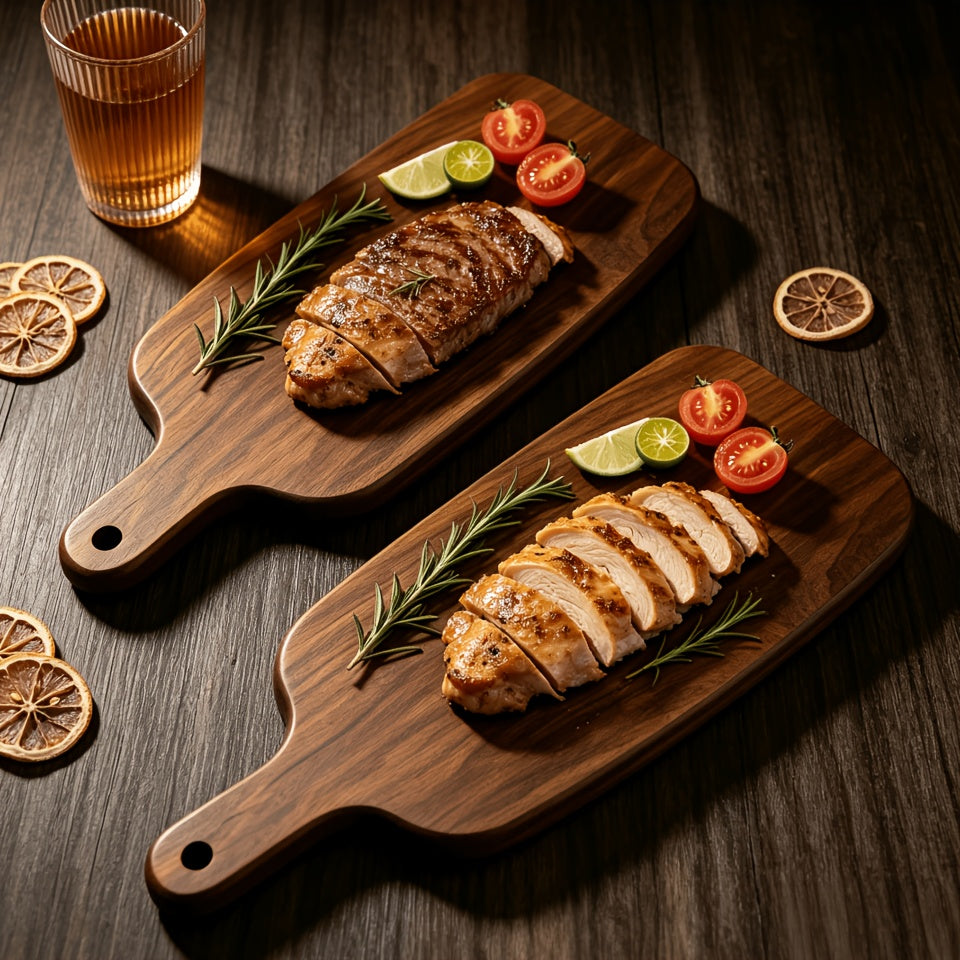 2 planches à découper en bois