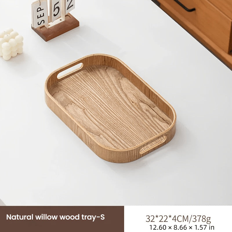 Plateau en bois de saule naturel - S