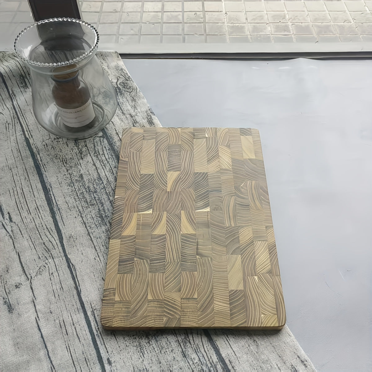 Planche à découper en bois réversible — 28 x 18 cm