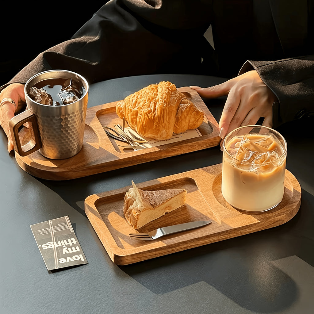 Plateau de petit-déjeuner en acacia