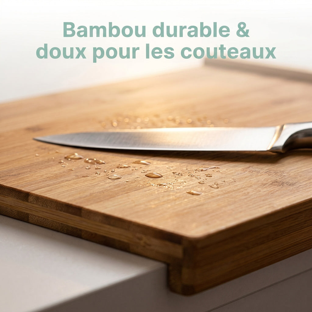 Grande planche à découper en bambou — 45 cm de diamètre