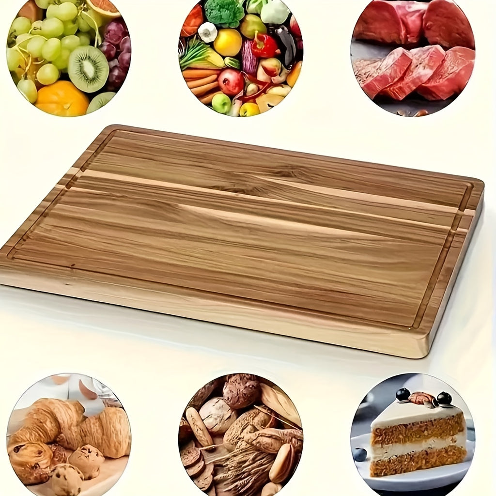 Planche à découper en bois à poignée — 33 x 23 cm