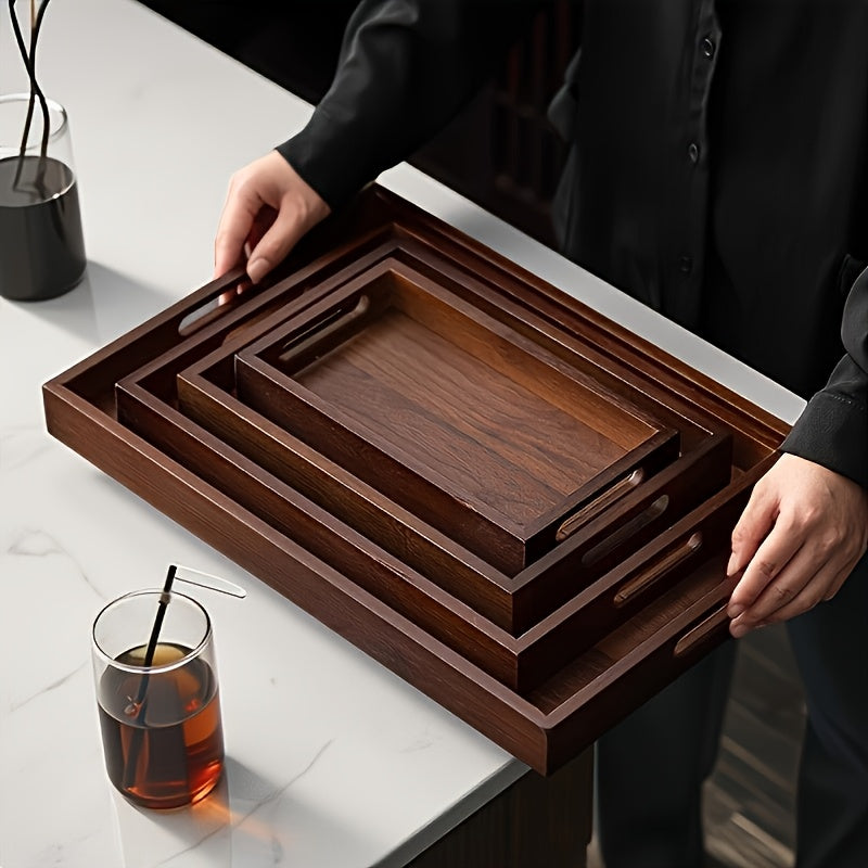 Plateau décoratif en bambou — 38 x 26 cm
