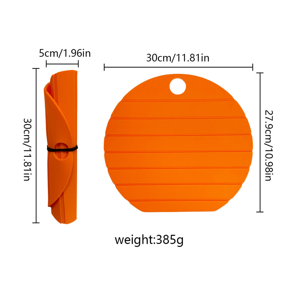 Planche à découper ronde en plastique pliable