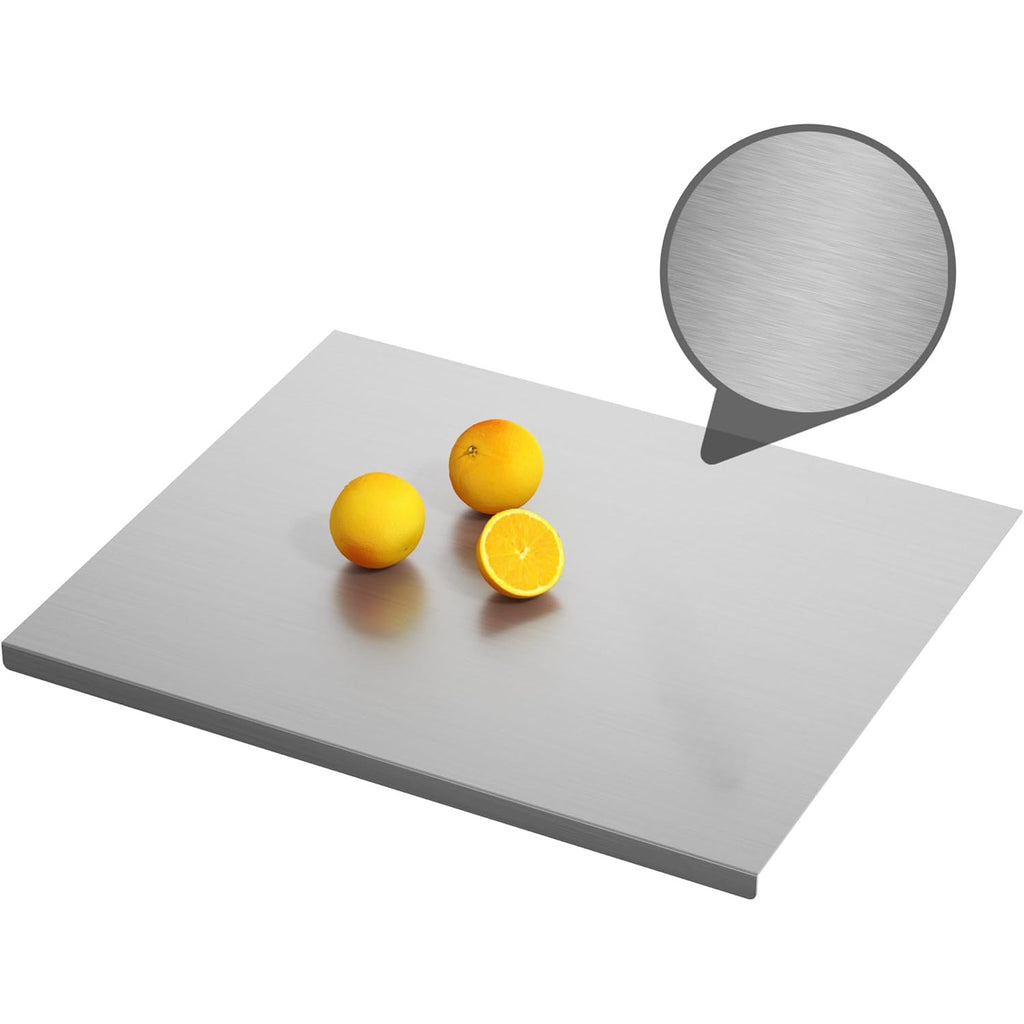 Planche à découper en inox antidérapante réversible pour professionnelle — 40 x 30 cm