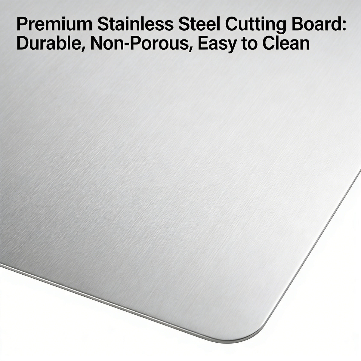Grande planche à découper en inox réversible avec support — 60 x 40 cm — modèle 1