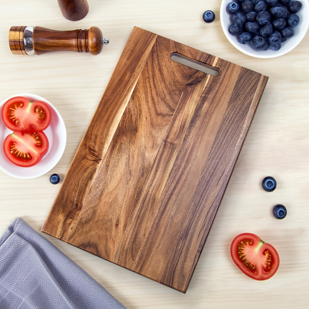 Planche à découper en acacia à poignée — modèle 4