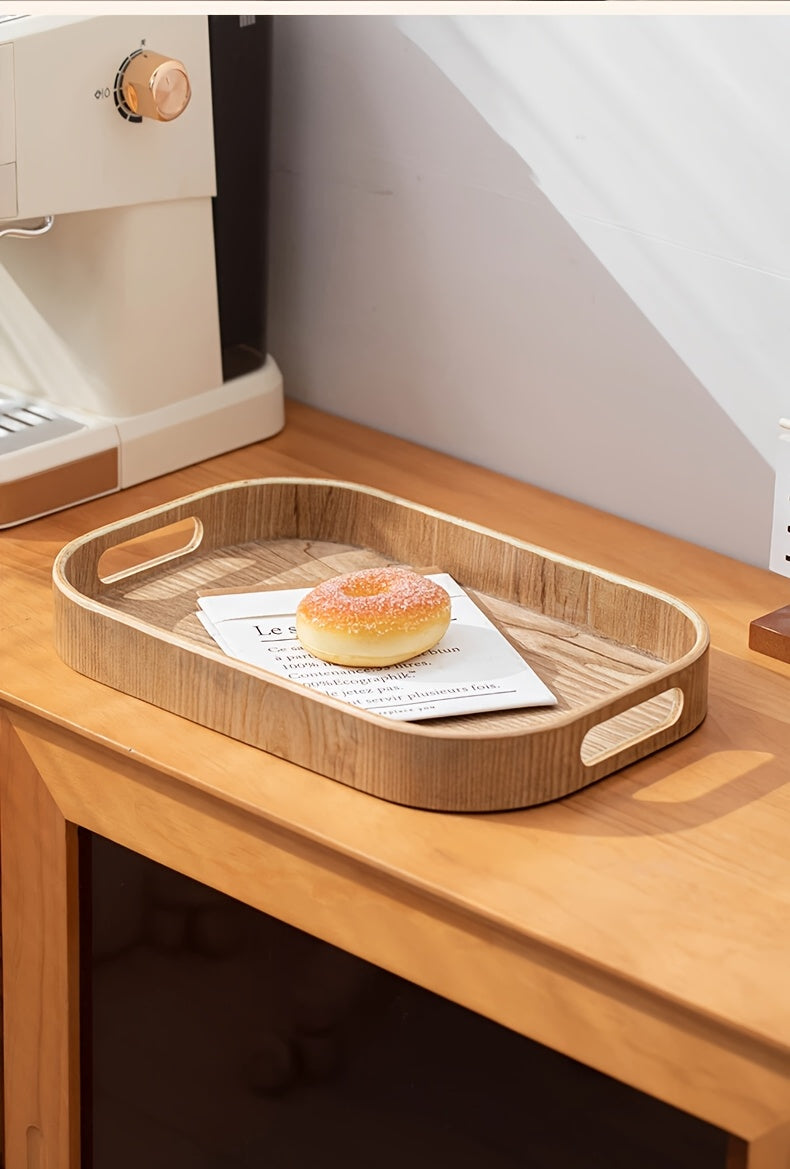Plateau décoratif en bois avec support