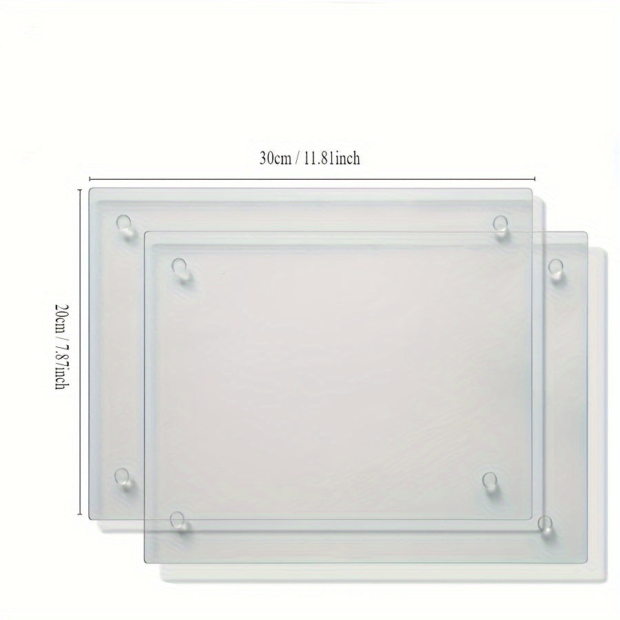 Planche à découper en verre — lot de 2, 30 x 20 cm