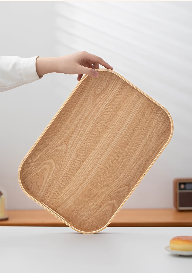 Plateau décoratif en bois avec support