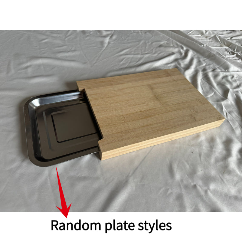2pcs (1 planche à découper 1 plateaux)