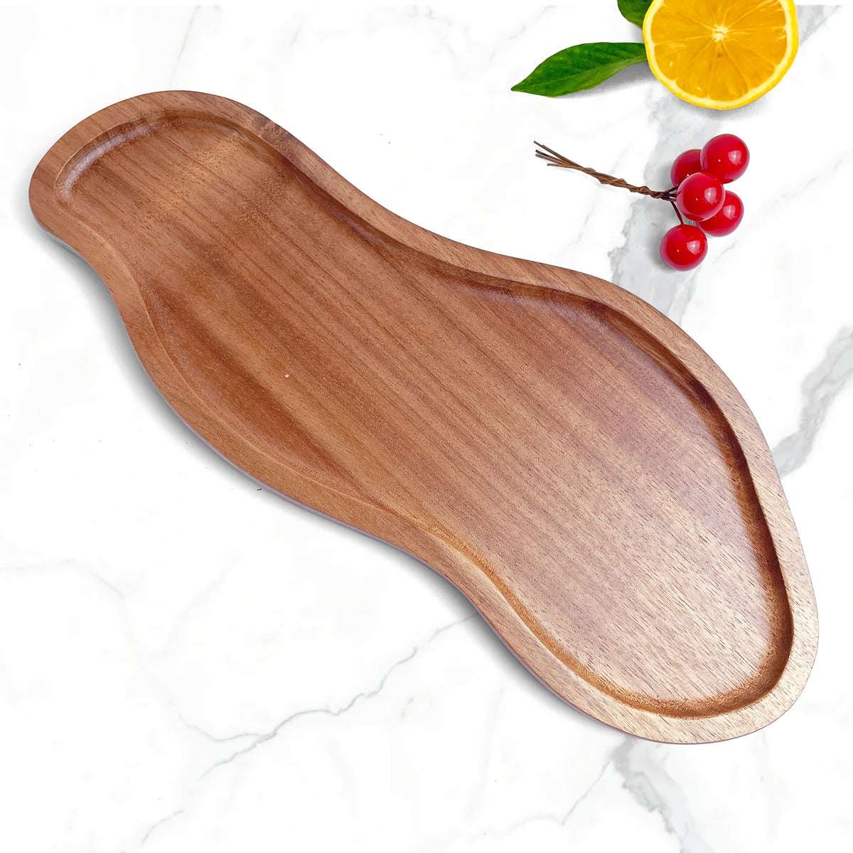 Plateau de petit-déjeuner en acacia pour service et plateau
