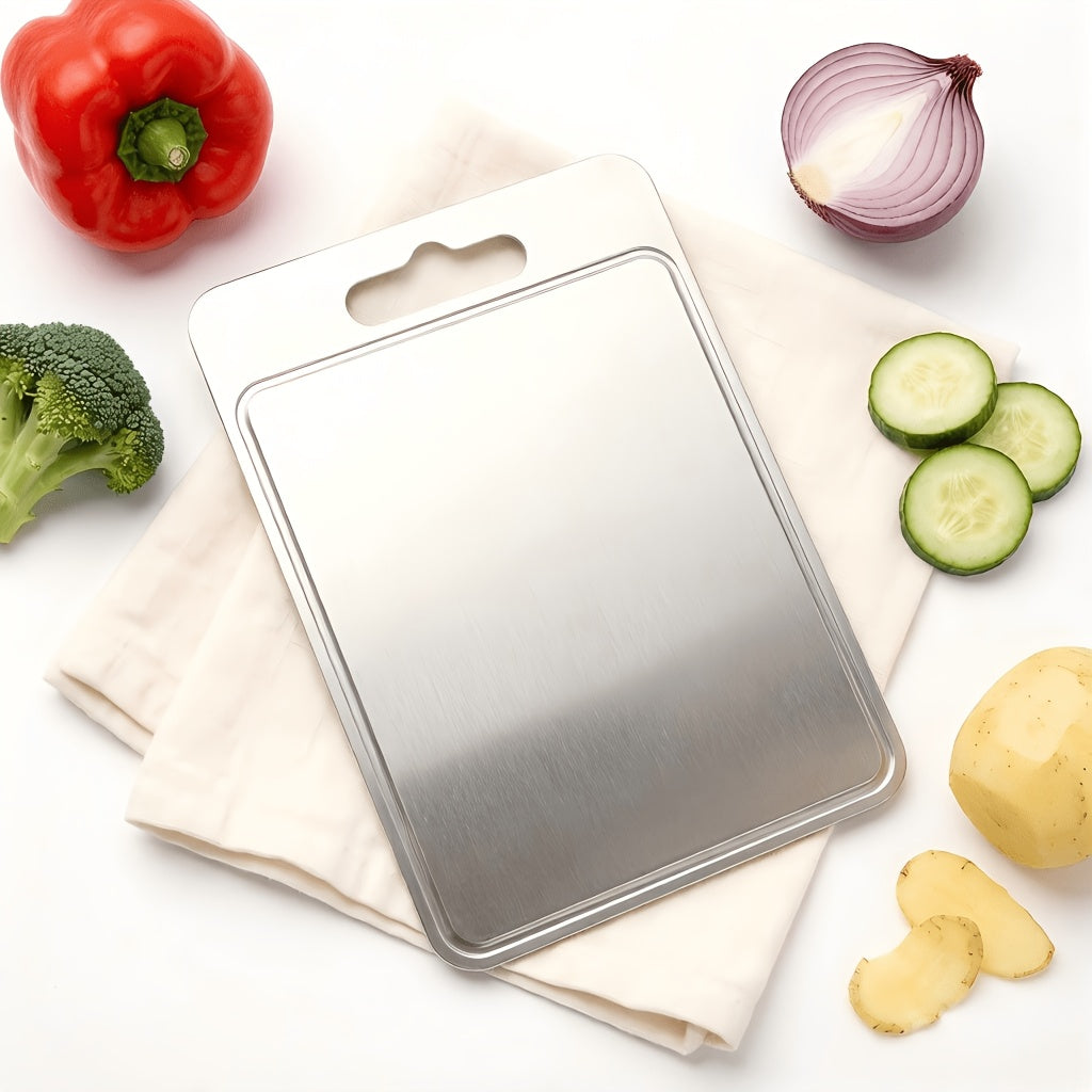 Planche à découper en inox à rainure à jus — 39 x 28 cm