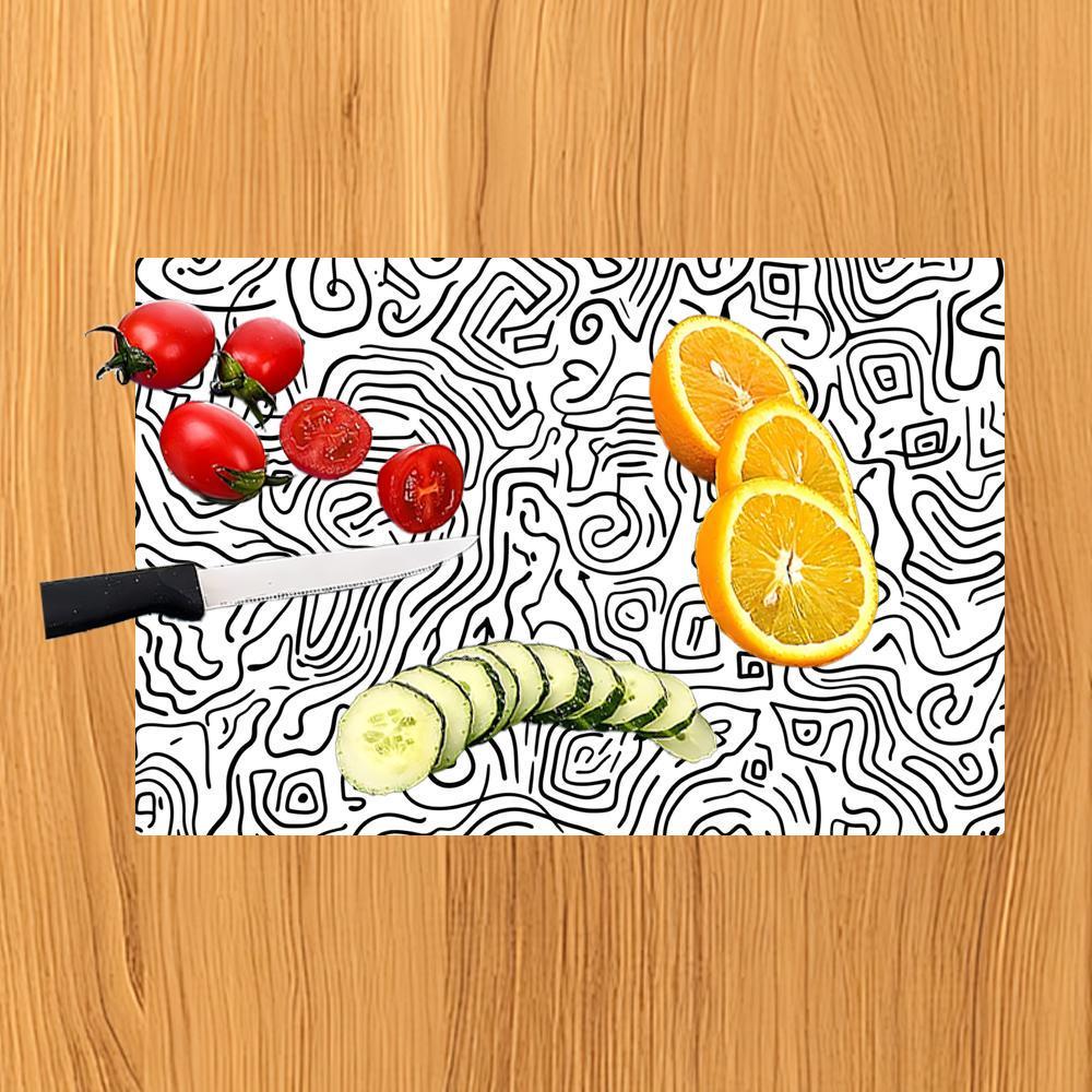 Planche à découper en verre antidérapante