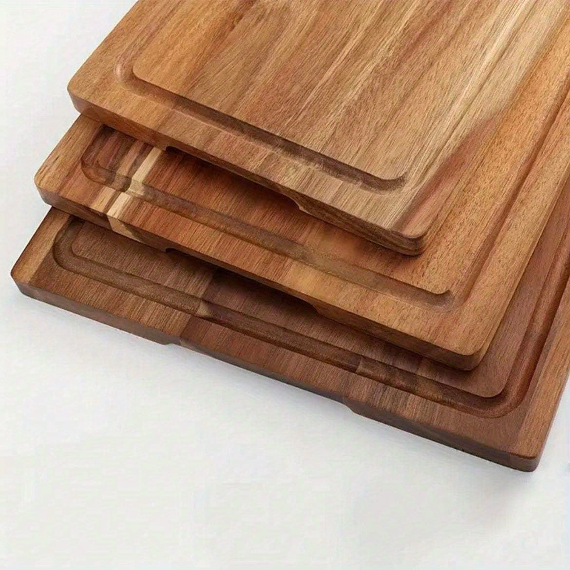 Planche à découper en bois à poignée — 33 x 23 cm