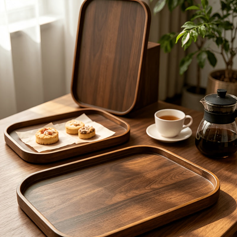 Plateau de service en bambou — 45,6 x 33 cm