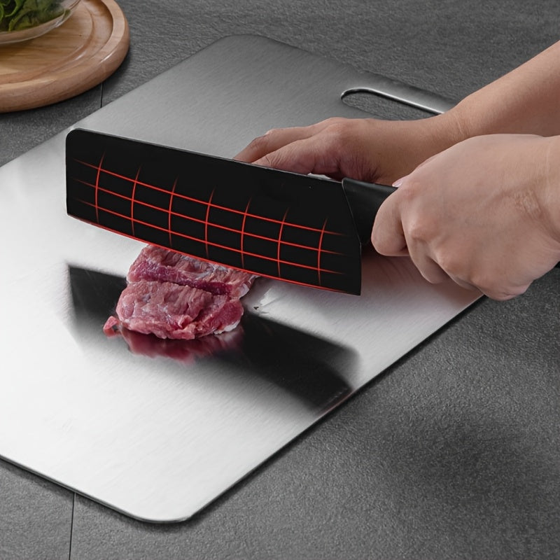 Planche à découper en inox réversible — lot de 4