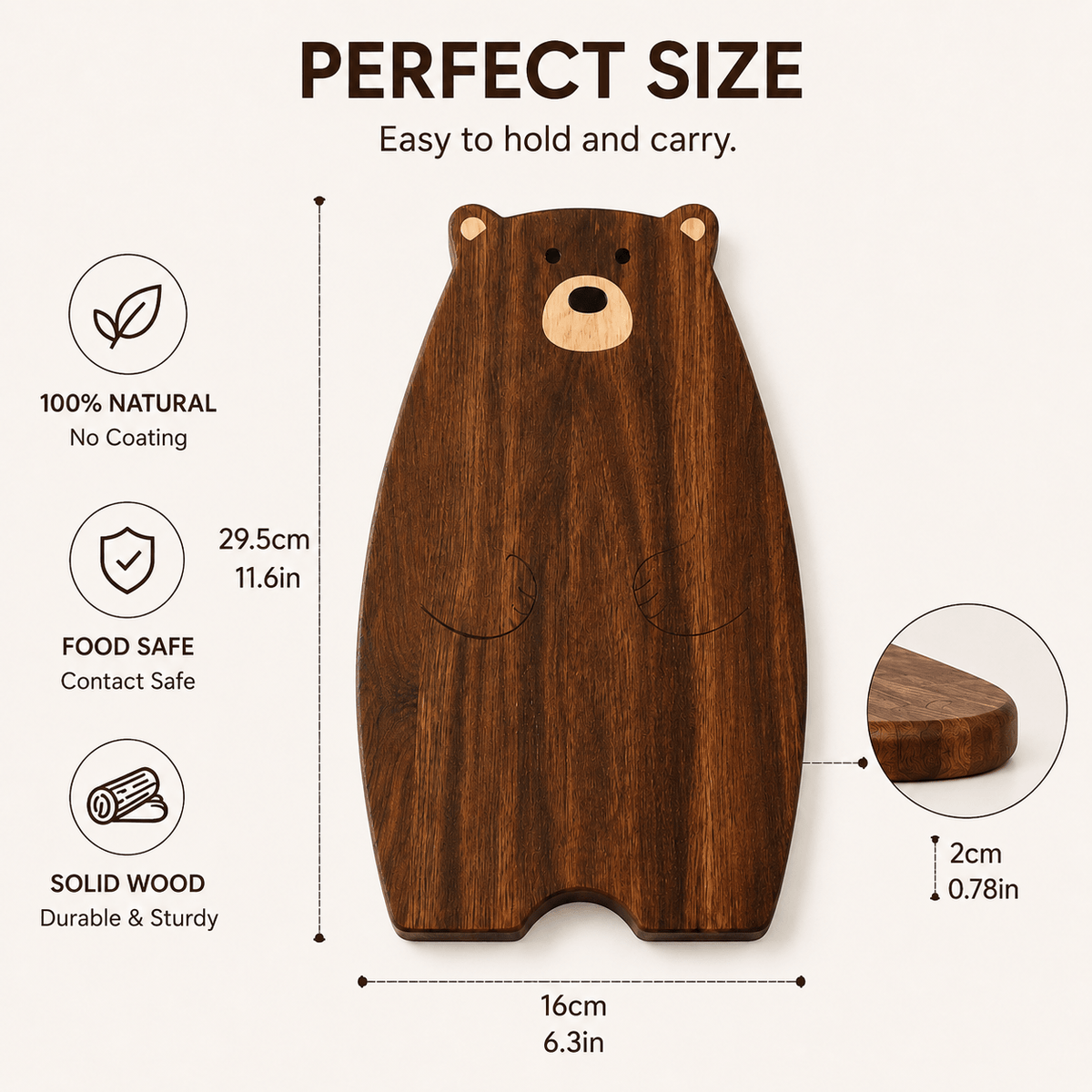 Planche à découper en bois pour service et plateau